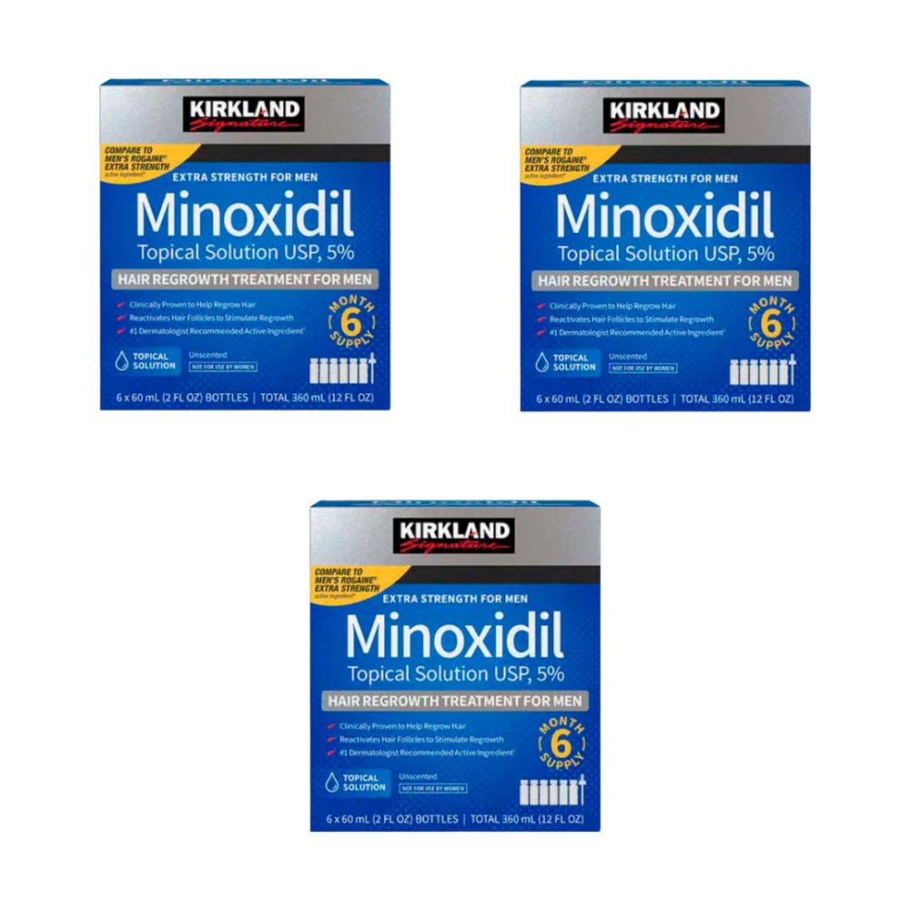 Minoxidil Kirkland 5% 60ml Pack x18 Tratamiento Capilar