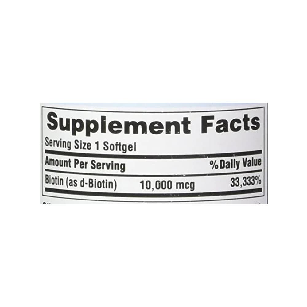 Biotina 10.000 mcg Puritan´s Pride x 100 - Imagen 3