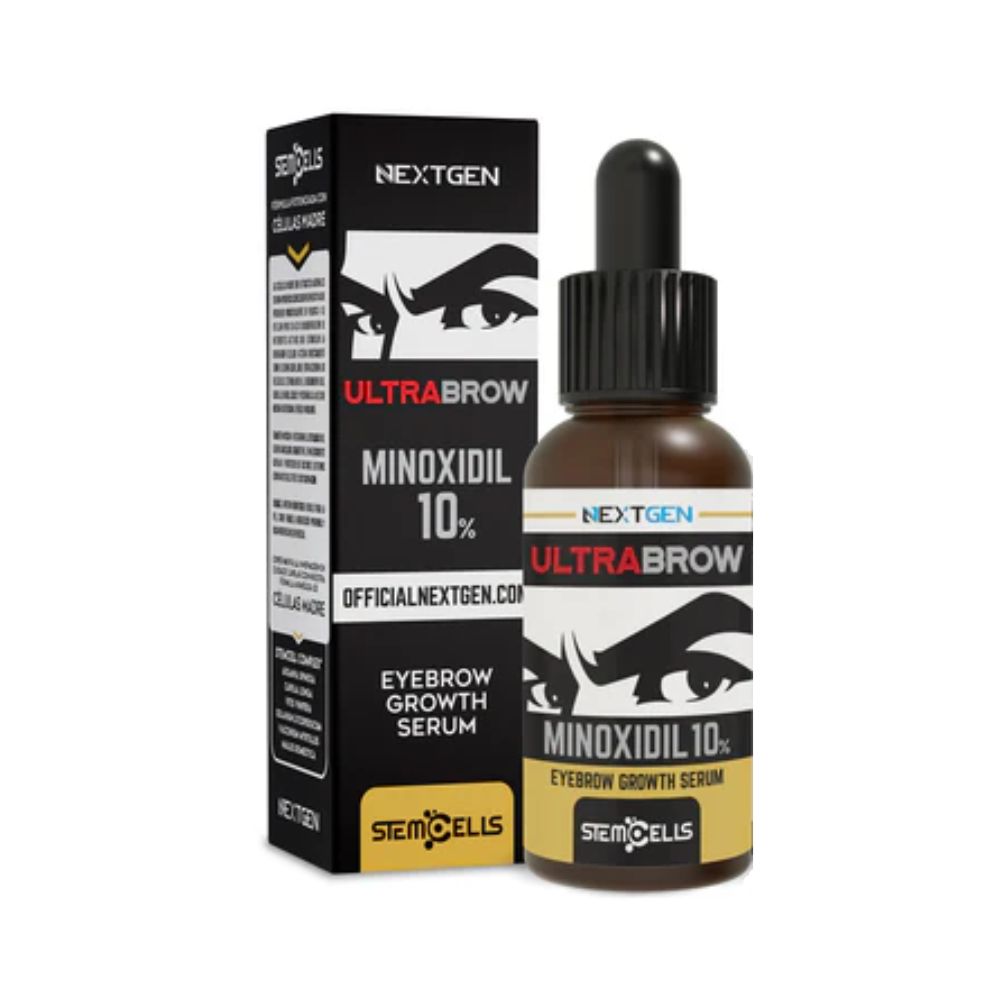 Minoxidil ULTRABROW 10% Serum Para Crecer Y Poblar Cejas Celulas Madre / 30ML