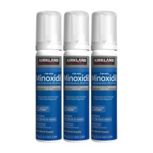 Minoxidil Kirkland 5% Espuma 60g Pack x3 Para Cabello y barba