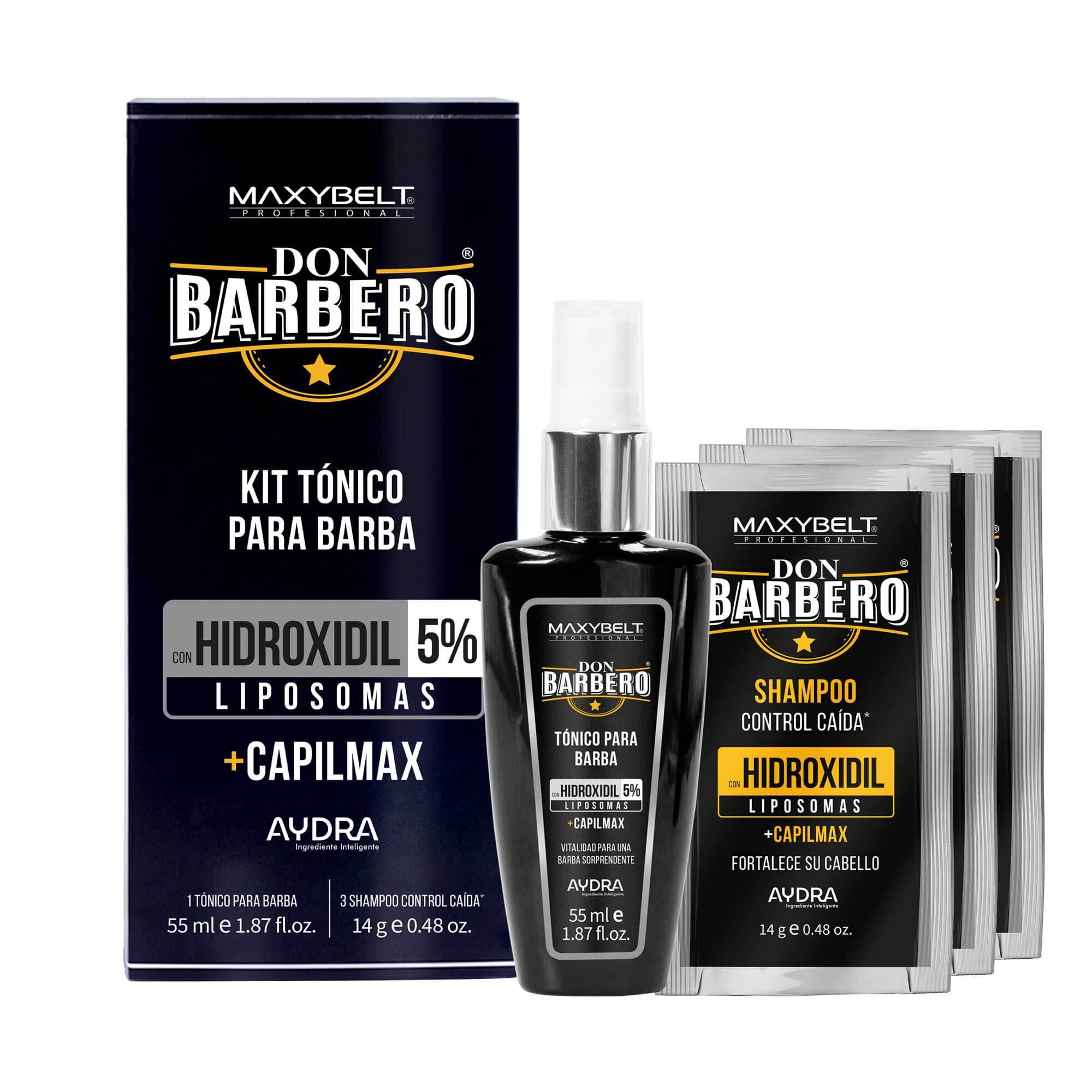 Kit Tónico Para Barba Hidroxidil Liposomas