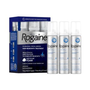 Rogaine Espuma 5% Hombre Pack x3 – Minoxidil Foam Tratamiento Capilar